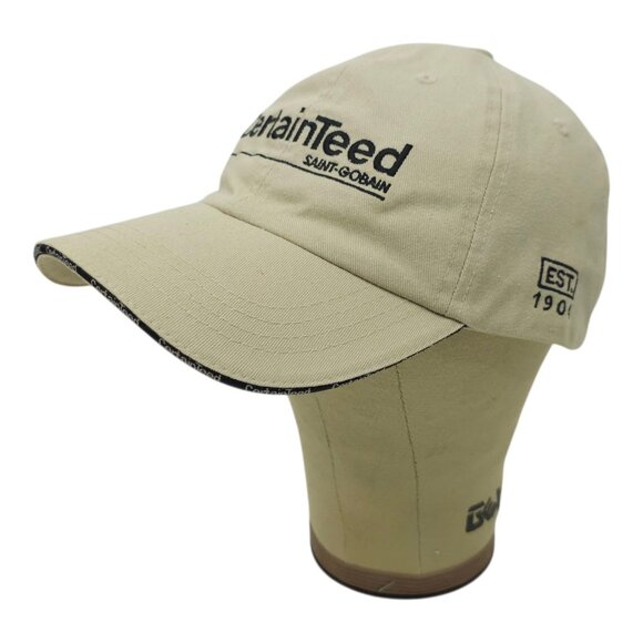 CertainTeed Saint Gobain Adjustable Tuck Strap Cap Trucker Baseball Logo Hat - Picture 2 of 14